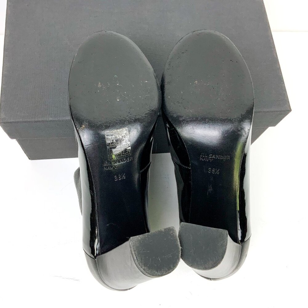 Jil Sander Navy Line Black Mix Leather Ankle Slip-OnBoots Sz 8 - Picture 15 of 16